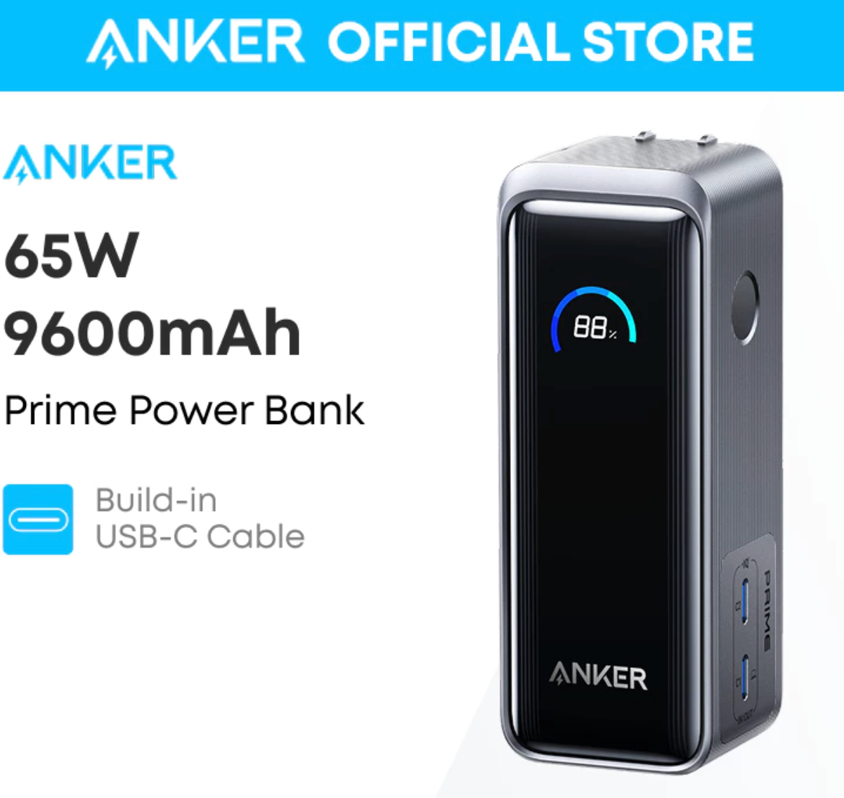 Anker Prime Power Bank 9600mAh Battery Pack